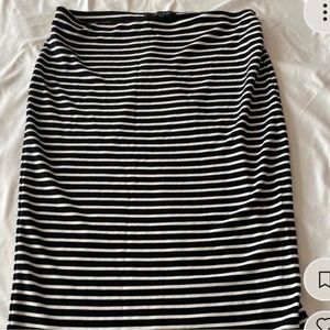 Sanctuary Clothing Black & White Striped Skirt, Sz L